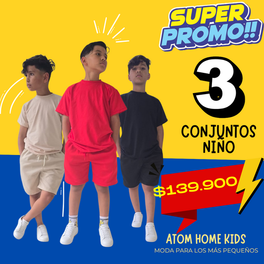 CONJUNTO NIÑO CAMISETA + BERMUDA