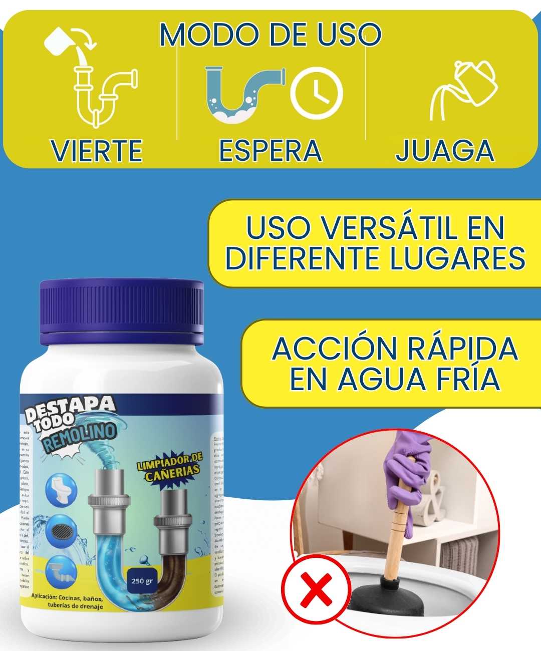 DESTAPADOR DE CAÑERÍAS PROFESIONAL